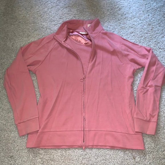 Pink St. John’s Bay Zip Up Sweatshirt Medium - Picture 1 of 4